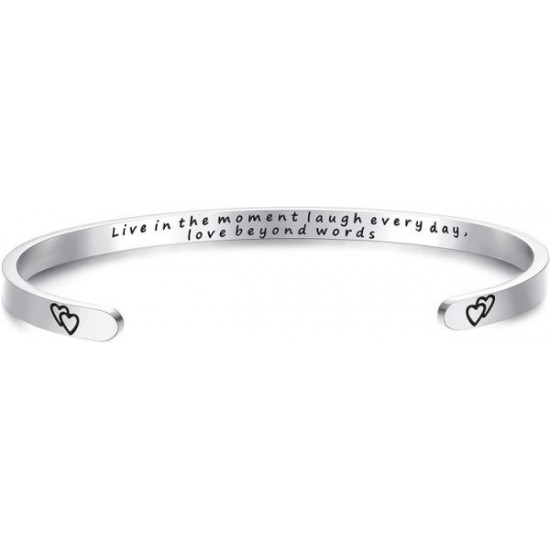 Inspirational Bracelets For Women; Motivational Mantra Bangle; 4MM Friendship Bracelets Personalized Gift With Box Inspirational Bracelets For Women; Motivational Mantra Bangle; 4MM Friendship Bracelets Personalized Gift With Box